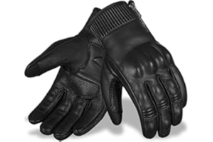 RideMaxx Motorbike Gloves Leather Motorcycle Glove Touch Screen Racing Gloves ATV Riding Gloves