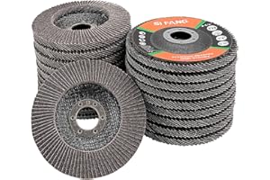 SI FANG Set Fächerscheibe 115mm Korn 40 60 80 120 für Metall Holz Stahl Schnelles und Schneiden，Präzises Schneiden Lamellenscheiben 20 Stück，Zirkonkorund Schleifscheiben für 115 125mm Winkelschleifer