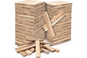 Easy-Sticks 3.0 Eiche – 210 Stück – Bastelholz OHNE Klebeband – Hölzchen für DIY Projekte und Deko – Hölzer zum Bauen und Verkleiden