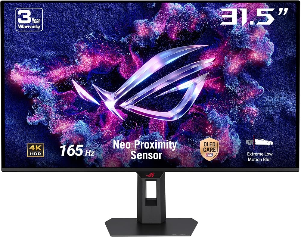 ASUS ROG Strix XG32UCDS 32 İnç 4K 165Hz OLED Gaming Monitör QD-OLED | OLED Care Pro, Neo Yakınlık Sensörü, 0.03ms, G-SYNC Compatible, DisplayHDR 400, FreeSync Premium Pro, PS5 ve Xbox için