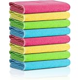 MICLO CLEANING | Mikrofiber Temizlik Bezi | Klasik Serii | 250 GSM | Banyo, Mutfak Bezi | Bulaşık Kurulama Bezi | 4 Renk x8 A