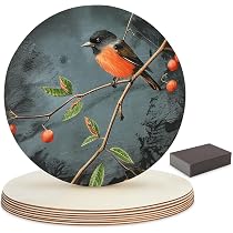 Belle Vous 8pz Cerchi Creativi in Legno Grezzo Rotondi - Fette di Legno