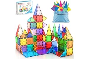 PicassoTiles 100 Piece Set 100pcs Magnet Building Tiles C...