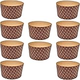 Stampo per Panettone Alto Qualità Premium 1 Kg (10pz) - Pirottini Panettone Professionale di Carta Ondulata di Pura Cellulosa
