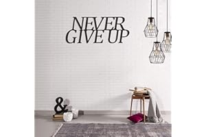 Homemania WALL206 Decorazione da Parete Frasi, Nero in Acciaio, 50 x 0.15 x 20 cm