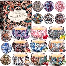 Bougies Parfumées En Cire De Soja - Lot De 6 Senteurs | Cadeau Idéal Pour Femme | Décoration Maison & Aromathérapie