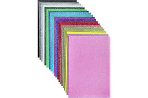 Jtnohx Tissu Feutrine Pailleté, Feuilles de Feutrine Paillettes, 20x30cm Paquet de 20 Tissu en Feutre pour L'artisanat, Feuilles de Feutre pour Festivals et Les Projets De Fête