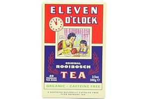 TICK TOCK ELEVEN O'CLOCK TEA Organic Eleven O'Clock Rooibosch Tea Bags 40bags (PACK OF 5)