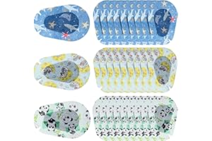 TELOOCO 30Pcs Adhesive Eye Patches for Kids Light Blocking Breathable Toddler Eye Patches 3 Styles Fun Animails Cartoon Eye Bandage for Children with Lazy Eye