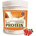 Develo Protein Powder for Men & Women, Whey, Milk & Soy (Triple Protein) – 500 g Strawberry