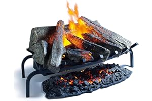 ‎DIMPLEX DIMPLEX Silverton Flame Effect Electric Fireplace, Optimyst LED Water Vapour Flame Effect, Faux Wood, Black, W 68 x H 31 x D 35 cm, No Heat (Does Not Emit Heat), Remote Control, Glowing Log Set