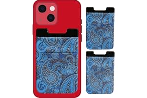 BRICOGAMO Tarjetero Adhesivo Móvil, Porta Tarjetas En Funda De iPhone Ó Samsung para Transporte De Wallet, Cartera para Hombre Y Mujer, Monedero Bimba Regalos, Oferta Flash del Día, Pack 2 UD Azul