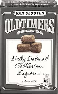 Van Slooten Old Timers Dutch Salty Salmiak Cobblestone Liquorice 225 g