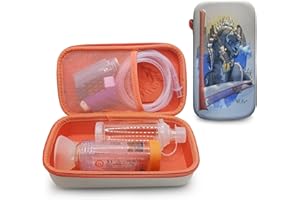 VdLis – Étui Rigide EVA pour Chambre Inhalation Enfant & inhalateur | Trousse PAI Enfant Motif Dinosaure – Pochette médicaments Voyage – Trousse Pharmacie Voyage