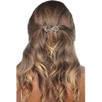 Geometrische Haarspange Aus Metall - Retro-Mini-Universum Design Mit Diamant-Akzenten Für Frauen & Mädchen (Silber)