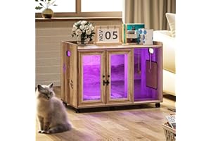 Lvifur Cuccia Gatto, Cuccia Gatti Con Luce Disinfettante, Rotelle Bloccabili Giocattolo per Gatti da Interni des lumières de désinfection