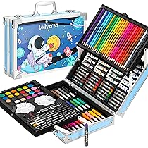 Parssufy 145 Pieces Art Set for Kids with Unicorn Theme Storage