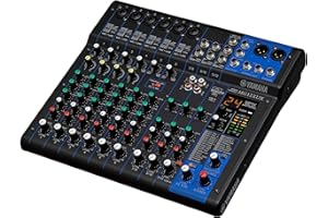Yamaha MG12XUK Mixer Audio (Versione con Manopola) - Console di Mixaggio Compatta con 12 Canali d'Ingresso e Preamplificatori Microfonici D-PRE
