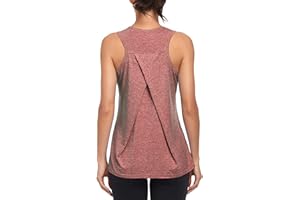 MGOOL Canotta da Allenamento per Le Donne Canotte da Ginnastica Palestra Atletica Senza Maniche Running Top Yoga Camicie Racerback Sport Gilet