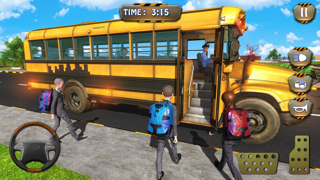 Transporter les enfants dans la ville de Mega Euro Coach Driver Adventure 3D jeu de simulateur