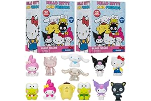 JAZWARES Hello Kitty and Friends Mystery Blind Box, 2-Pack - Series 1 - Collectible Sanrio Mini 2" Figure Mystery Toy - Styles Vary - Gift for Kids, Girls, Boys - 6+