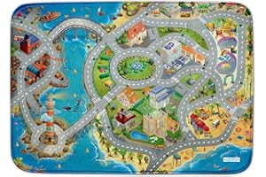 HOUSE OF KIDS Spielteppich Ultrasoft - rutschfest 100 x 150 cm (Spielteppich Ultrasoft - rutschfest 100 x 150 cm (Stadt und Meer) …)