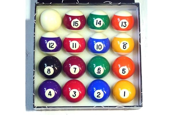 Ensemble de boules de billard unisexes de 2 pouces Billiard Pro (rouge et jaune)