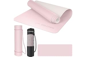 ‎ELITEATHLETE EliteAthlete Yogamatte - Sportmatte - Fitnessmatte - Gymnastikmatte gepolstert & rutschfest für Fitness, Pilates - Yoga Matte - 183 cm x 61 cm x 0.6 cm - Trainingsmatte inkl. Transportgurt + Tasche