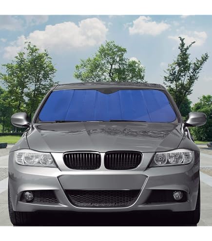 Pare-soleil Pour Pare-brise Voiture 145x82 Cm - Pliable, Avec Mémoire De Forme, Protection UV Et Chaleur - 12
