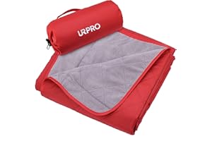 URPRO Manta de Forro Polar Impermeable y cálida para Exteriores, Extragrande, Ligera, portátil, con Bolsa de Transporte para Estadio, Picnic, Camping, Playa, Perros, sofá