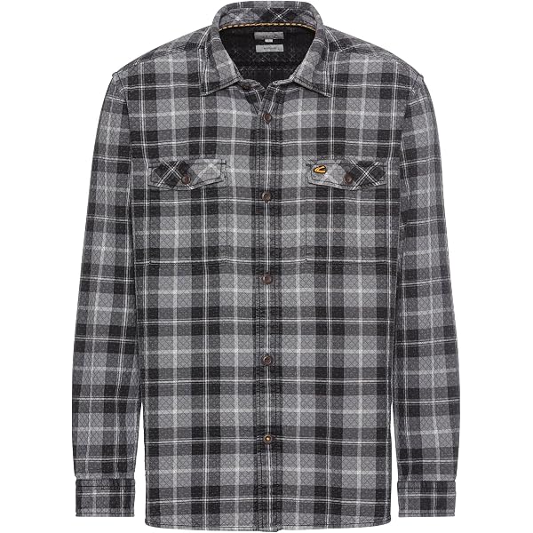 Camel Active Herren Langarm-Hemd Aus Baumwolle – Regular Fit, All-Over-Print, Lässiger Style