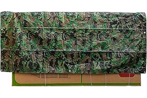 EOTRADER Premium Camouflage Heavy Duty Tarpaulin, 90gsm Waterproof Cover Ground Sheet Forest Tarp, Army Camo Basha, Weatherproof Tear & UV Resistance Military Sheet (3m x 3m)