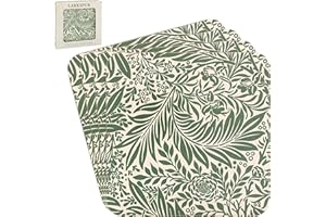 The Leonardo Collection William Morris Larkspur Coasters Set of 4 For Office Home & Kitchen | Lovely Coaster Set For Decorative Home Accessories Drinks Coasters For Tea & Coffee