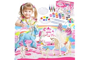 FOZHUATR SAITCPRY Unicorn Toys for 3 4 5 6 Year Old Boys Girls Unicorn Craft Kits for Girls Gifts for 3-10 Year Old Girls Painting Kit for Kids Girls Age 4-10 Xmas Christmas Gifts