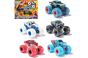 Monster Jam - Marvel - Pack De 5 Véhicules Die-Cast 1:64 Spider-Man - 5 Véhicules Authentiques Monster Trucks Officiels Show À Collectionner Echelle 1:64 - Jouet Enfant 3 Ans Et +