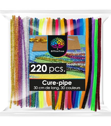 Lot De 300 Cure-pipes Colorés - 3 Couleurs, Longueur 30 Cm, Pour Bricolage Créatif, Décoration, Activités Enfants - 7