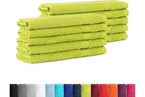 WASSERBETTEN-MARKENSHOP SUPERTOLL zestaw 10 ręczników dla gości, 30 x 50 cm w specjalnej cenie, 100% bawełny w wielu kolorach – 10 sztuk ręczników dla gości, 30 x 50 cm, kolor zielone jabłuszko