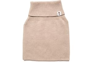 KNITAS Baumwollschal für Kinder I Super Weich Gestrickte Strickschal zum Schutz des Halses vor Kälte und Wind für den Winter I Schlupfschal in der Farbe Beige und Rosa - Mädchen Jungen 0-10 Jahre