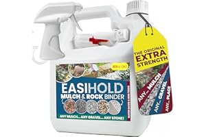 EASIHOLD ROCKS - Colle à gravier en résine 3L avec applicateur pour coller des pierres, des écorces et du gravier sur les bordures, les patios et les allées de jardin. Dure jusqu'à 3 ans, non toxique.
