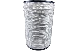 RopeServices UK 2mm White x 200m Reel, Braided Polypropylene Paracord Drawstring Camping