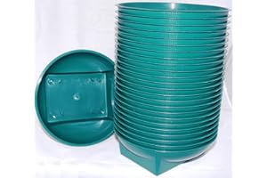 ROUND SQUARE BASED BOWL 25 Green Round Square Based Plastic Posy or Flower Bowl for Oasis Floral Foam