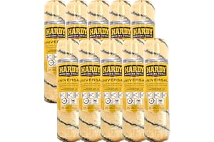 HARDY WORKING TOOLS 10 x wałek malarski 25 cm, wysokość włosia 13 mm, średnica 48 mm, rolka malarska, wałek malarski, żółto-biały