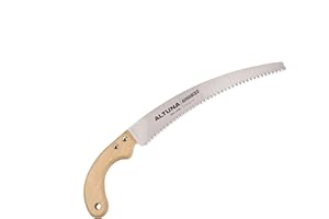 Altuna - Seghetto di Potatura - Manico Ergonomico in Legno - Include Custodia Resistente - Lama Rettificata Professionale 330mm - Dentatura Giapponese Temprata - Sega a Mano Altuna J425 Advanced