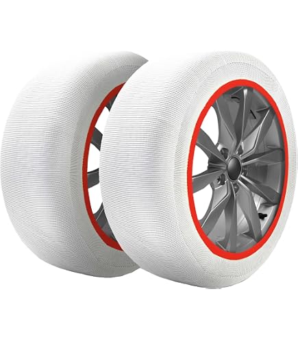 Chaussettes Neige Homologuées Chaussettes À Neige Pour Pneu 275/60 R20 Cercle 20 Mesure XXXL Paire Chaussettes À Neige APPROUVÉ Pour SUV 4X4 FOURGONNETTES ANTIDÉRAPANT Pour Route Entre Glace ET Neige Tissu En