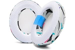 WC Freeze dla Arctis Nova — Wymienne nauszniki z żelem chłodzącym z tkaniny hybrydowej dla Arctis Nova Pro Wired, Nova 7, 5, 4, 3, 1 — Wykonane przez Wicked Cushions | 90's White