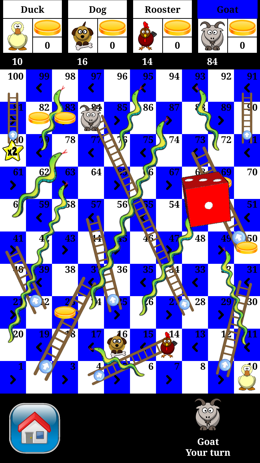 Snakes and ladders Classic Board Game for 2 to 4 players Amazon.co