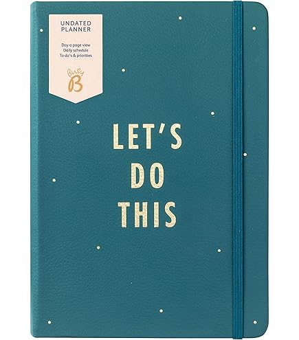 Busy B A6 Day A Page Undated Planner Diary – Compact Design With Great For Using When Required Daily Schedule Timings Notes Pages Day To A Page Layout To Do S Priorities Elastic Closure Band - View #5