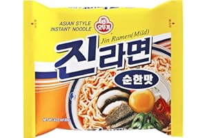 Sopa de fideos Jin Ramen Leve OTTOGI 120g Corea - Paquete de 12 piezas