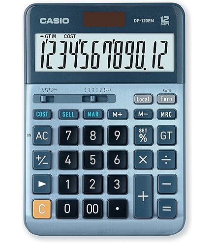 Casio DF-120EM - Grote Bureaurekenmachine - Eenvoudige valuta