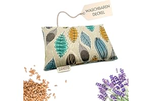 ‎SAKITO Körnerkissen Mikrowelle (20x12 cm) - Wärmekissen Mikrowelle - Mikrowellengeeignetes Wärmekissen für Kinder - Körnerkissen Klein - Wärme-Kältetherapie - Weizen und Lavendel - Inklusive Waschbarem Bezug